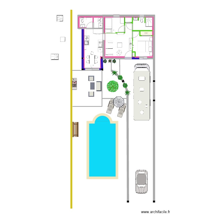Gueifaes. Plan de 1 pièce et 1 m2