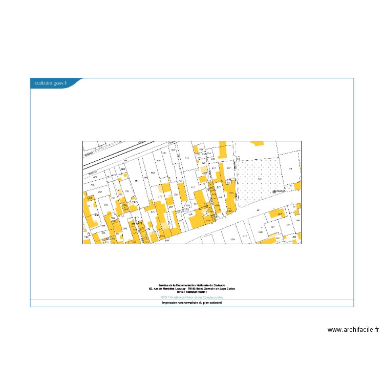 plan cadastre. Plan de 0 pièce et 0 m2