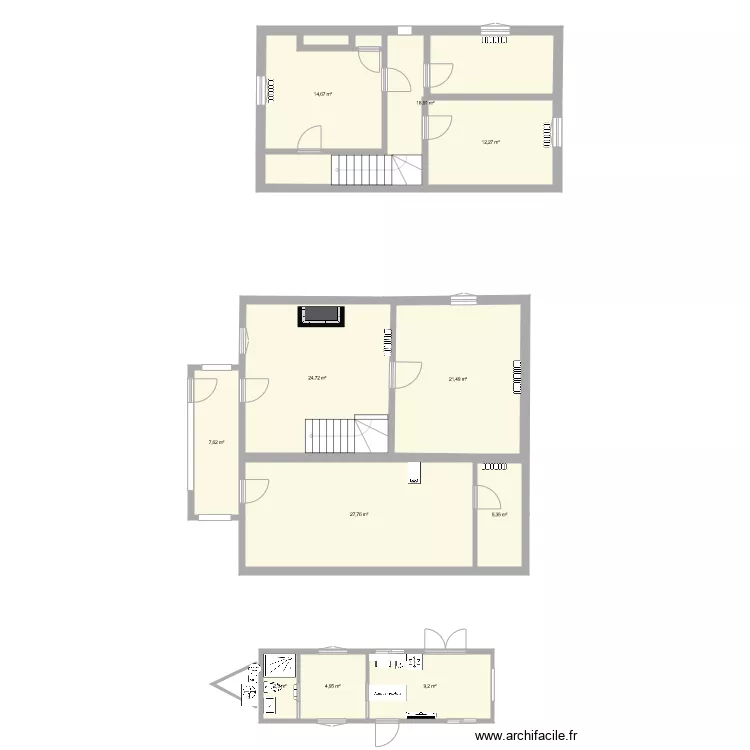 chambre etage . Plan de 