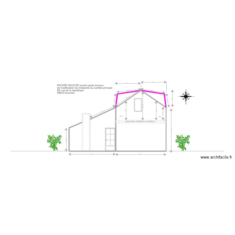 FACADE GAUCHE MARIE THERESE apres travaux ok. Plan de 0 pièce et 0 m2