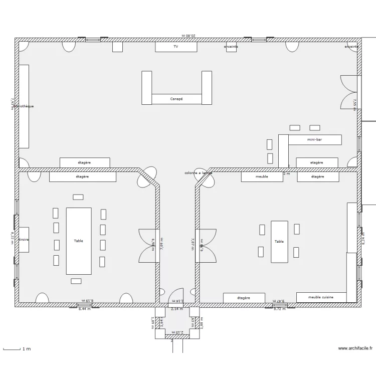 1&egrave;re &eacute;tage maison. Plan de 
