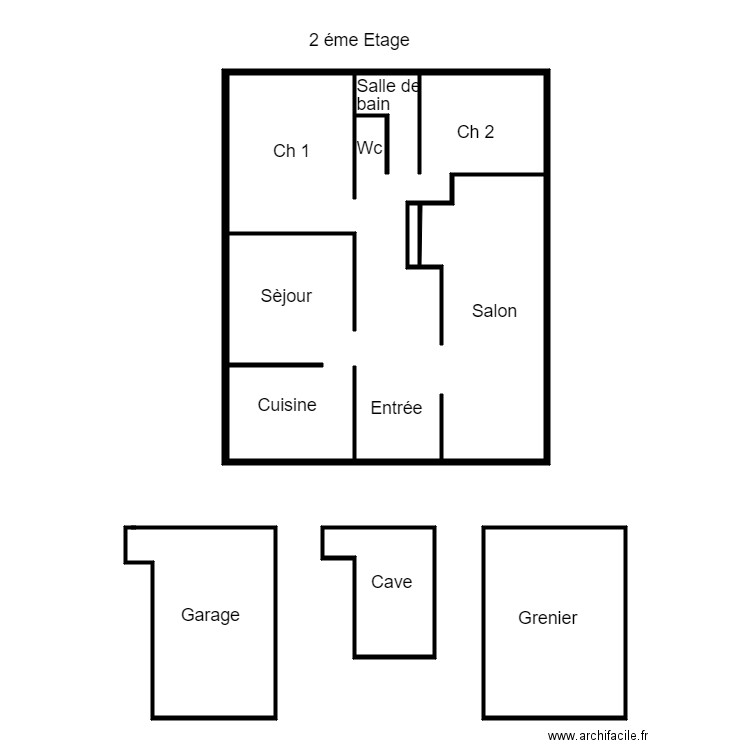 Croquis App MOREL. Plan de 0 pièce et 0 m2