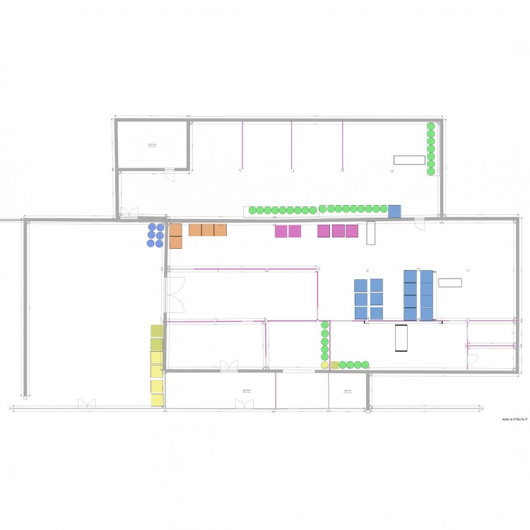 algomed1. Plan de 3 pièces et 65 m2