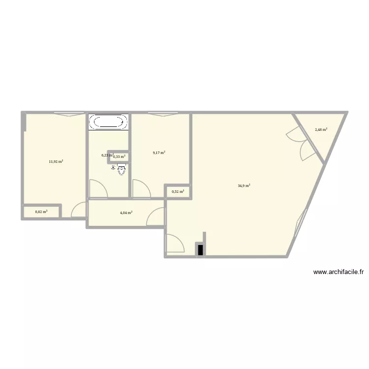 Appartement Villefrance. Plan de 10 et 71 m² Appartement Villefrance. Plan de 10 et 71 m²