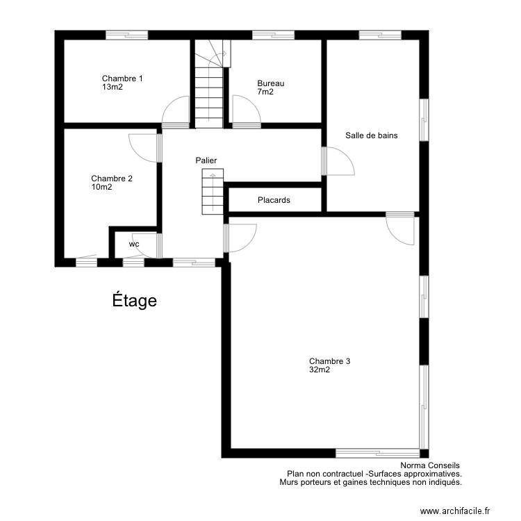 Plan CHAZEAU Étage. Plan de 0 pièce et 0 m2