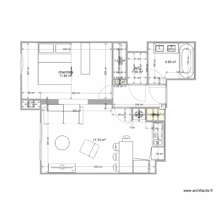 appartement Estelle . Plan de 