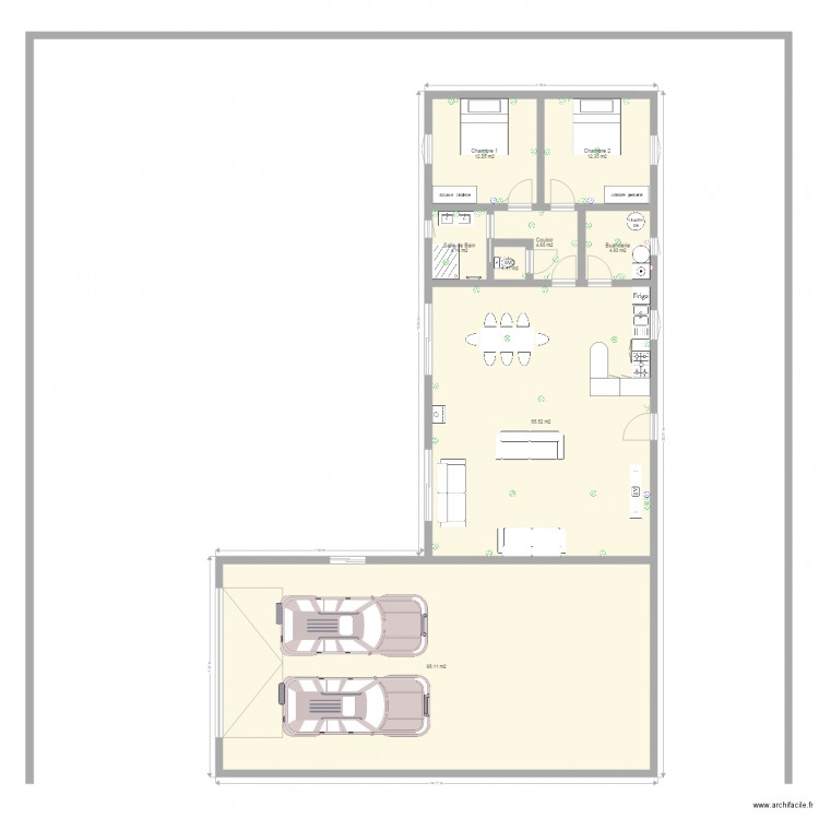maison projet 1. Plan de 0 pièce et 0 m2