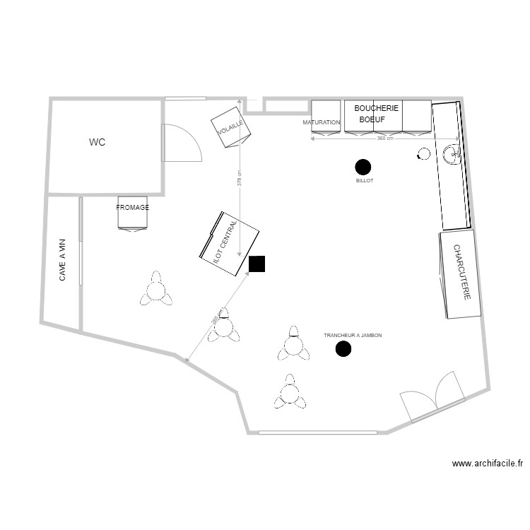 ICC  MAGASIN. Plan de 0 pièce et 0 m2