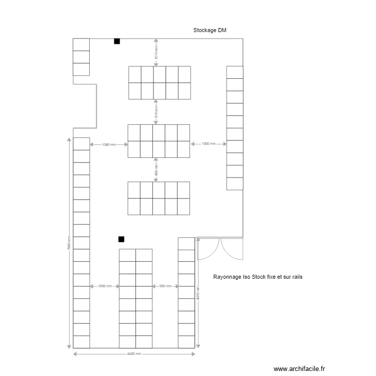 M&eacute;dipole Garonne Stock DM  version fixe. Plan de 