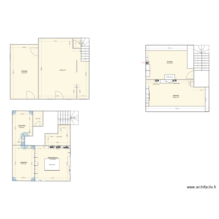maison st laurent. Plan de 10 pièces et 112 m2