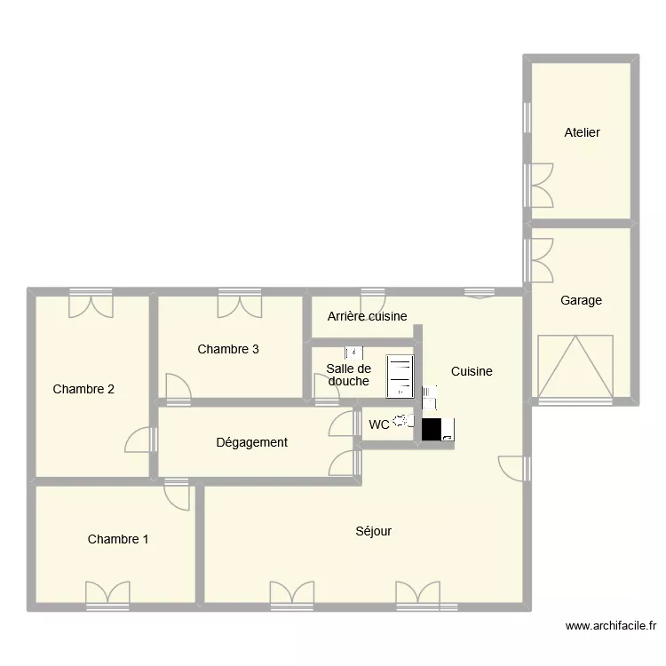 decroix. Plan de 9  et 178 m²