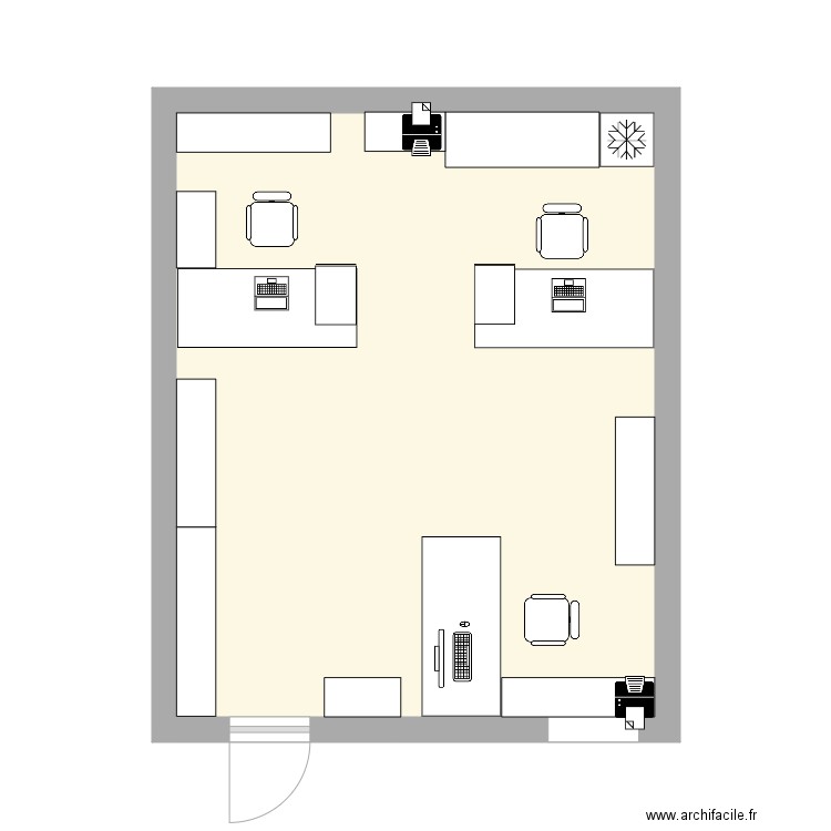 algeco chapeau 1. Plan de 1 pièce et 29 m2