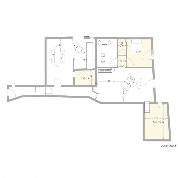 appartement. Plan de 0 pièce et 0 m2