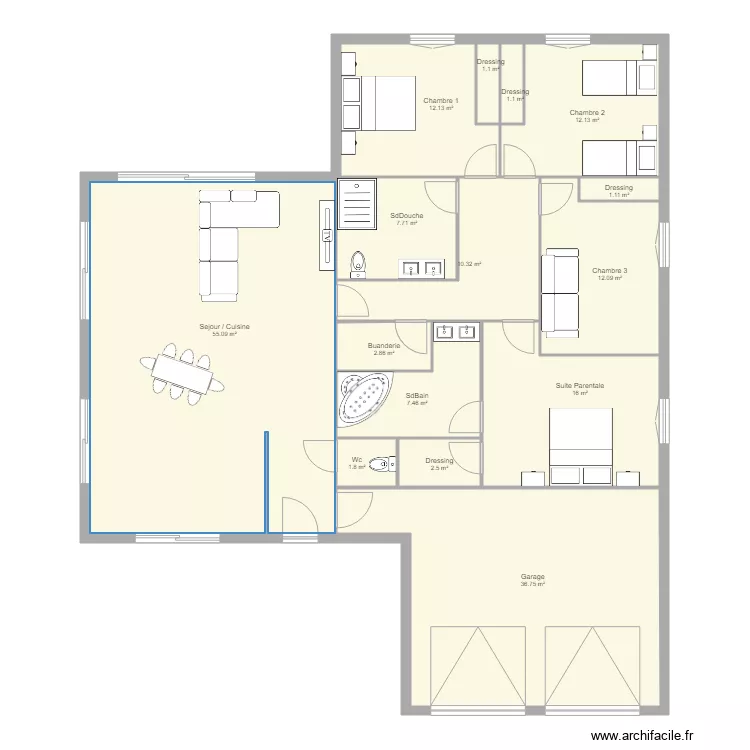 MaisonProjet. Plan de 