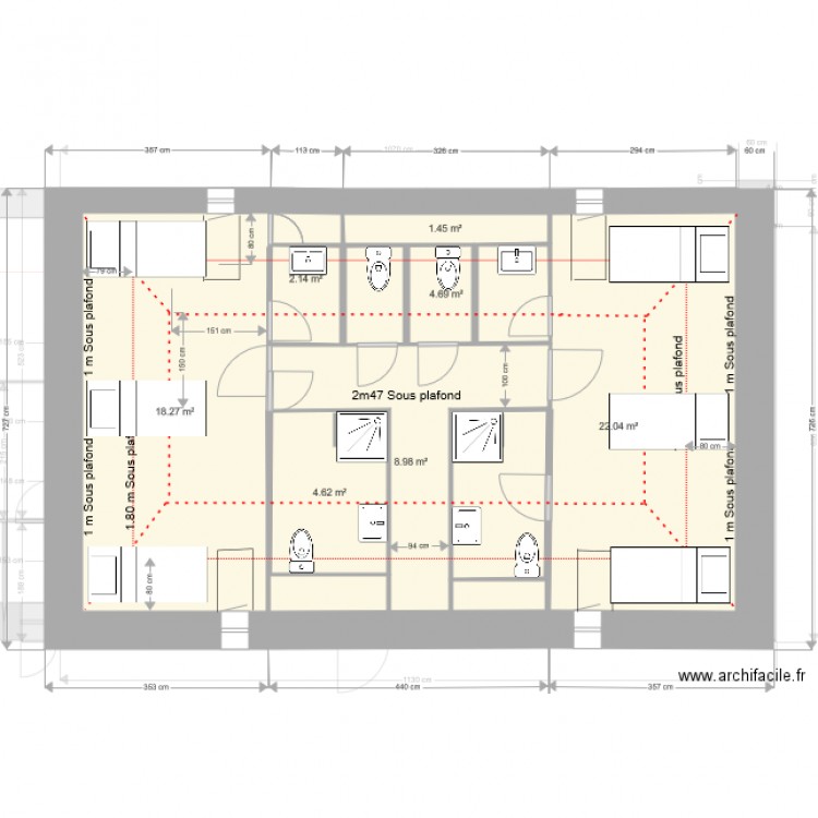 V3 Les Oiseaux projet meublé. Plan de 0 pièce et 0 m2