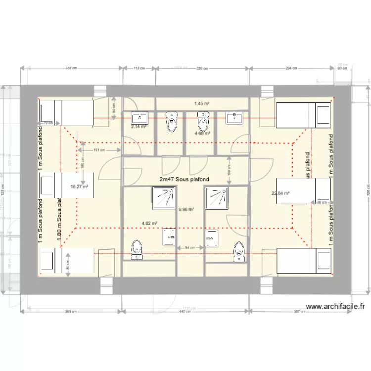 V3 Les Oiseaux projet meublé. Plan de V3 Les Oiseaux projet meublé. Plan de