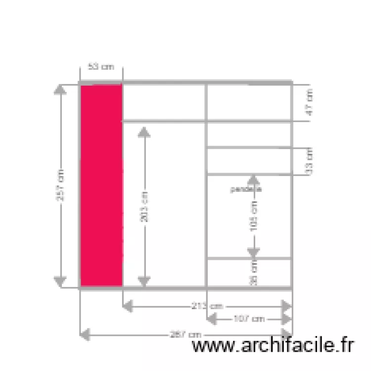 placard chambre niogret int&eacute;rieur. Plan de 