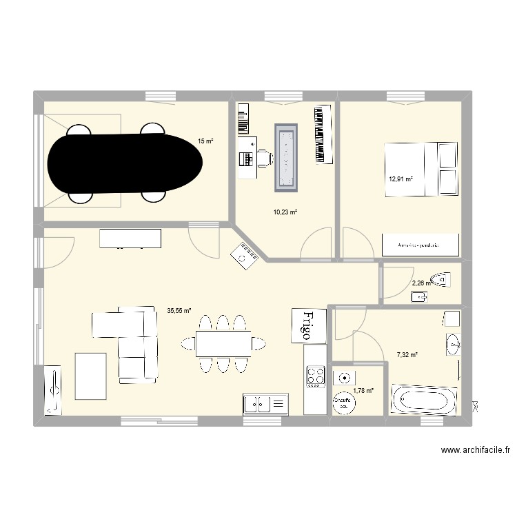 Flavière BS. Plan de 0 pièce et 0 m2