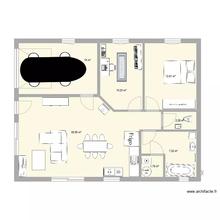 Flavi&egrave;re BS. Plan de 