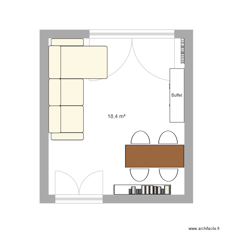 salon version 2. Plan de 0 pièce et 0 m2