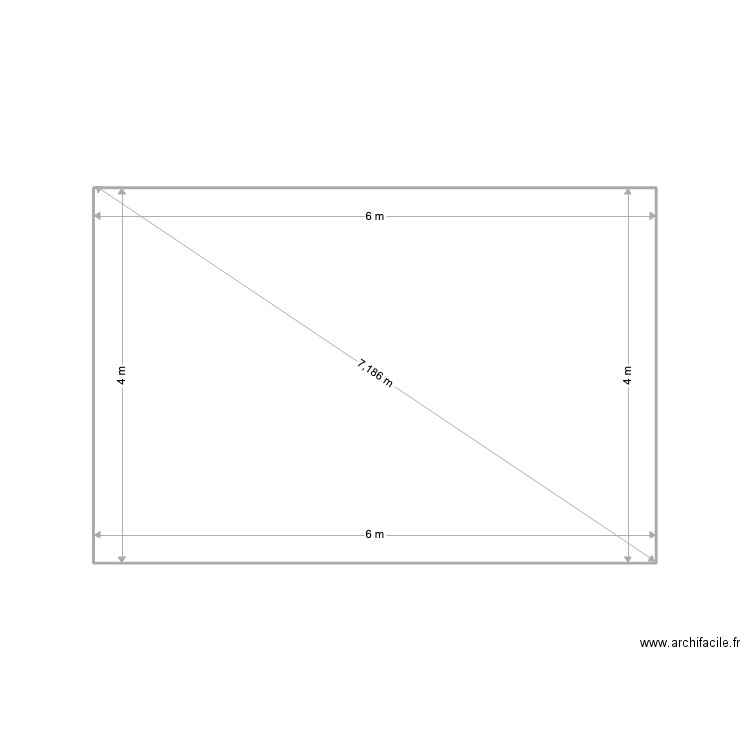 Plan ombrage. Plan de 1 pièce et 24 m2