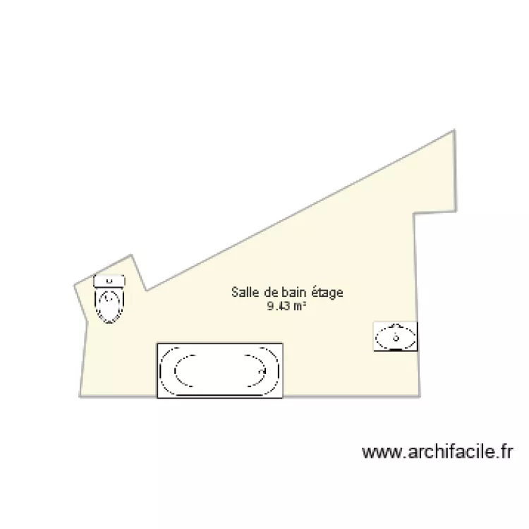 Salle de bain étage RAY v1. Plan de Salle de bain étage RAY v1. Plan de