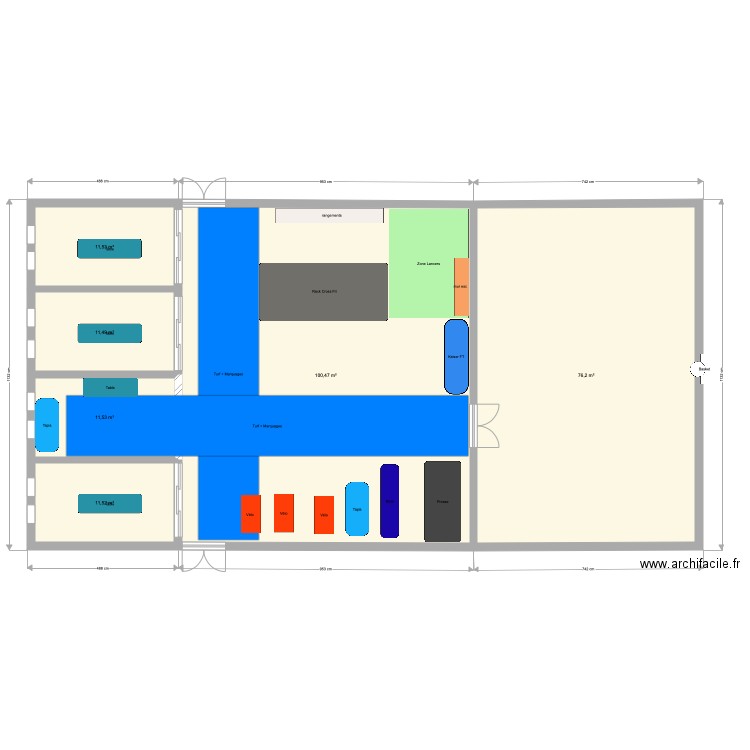 Salle de gym V 3dur 1 amovible 110 V choisie. Plan de 0 pièce et 0 m2