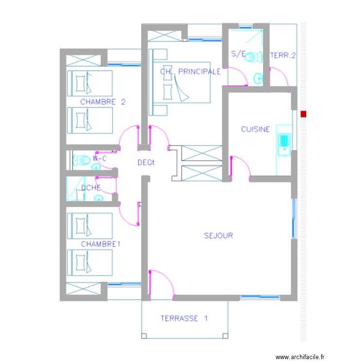 Projet de maiison. Plan de 0 pièce et 0 m2