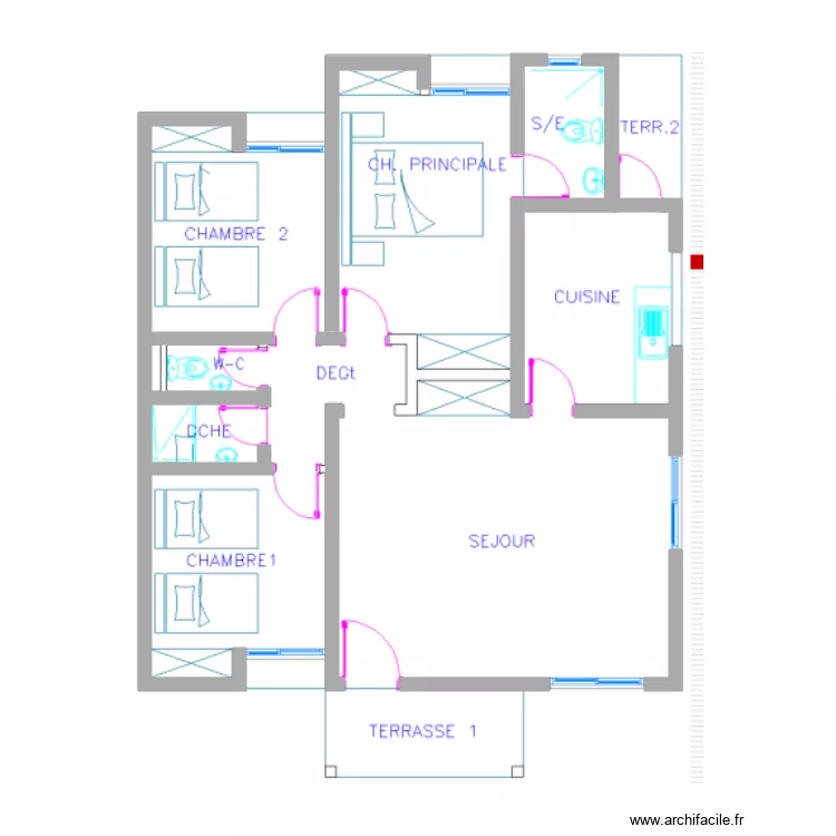Projet de maiison. Plan de 