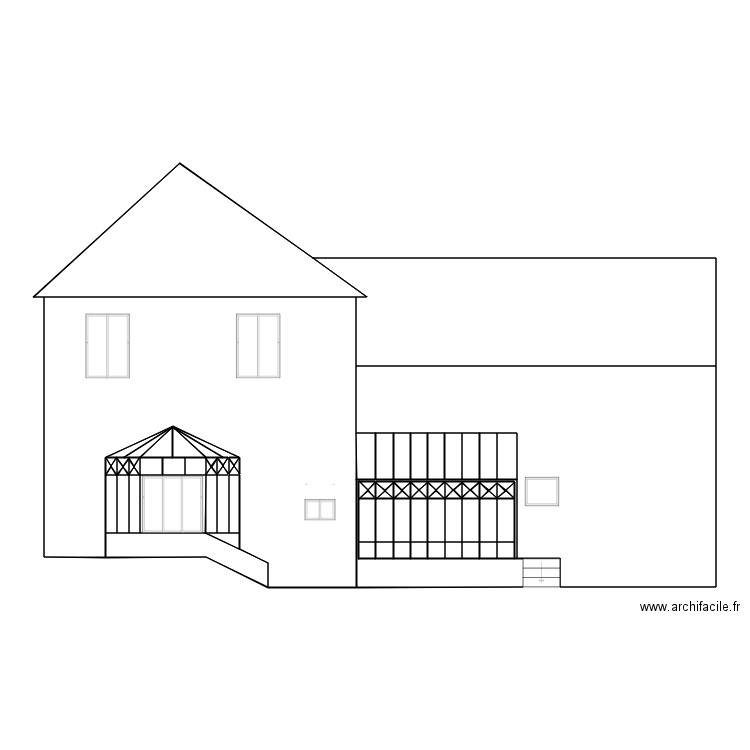 Projet Michaud face avec la verriere. Plan de 0 pièce et 0 m2