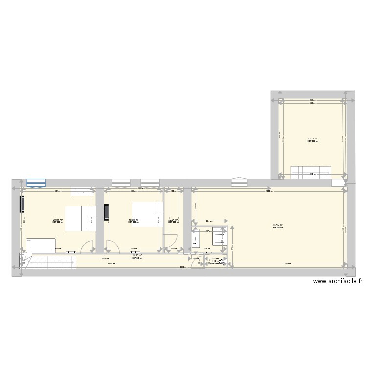 Longère GUYNEMER 1 étage. Plan de 0 pièce et 0 m2