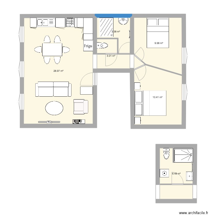 appart jc. Plan de 0 pièce et 0 m2