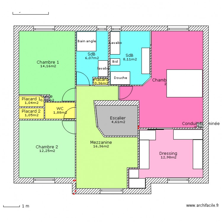 Etage-Base-v2. Plan de 0 pièce et 0 m2