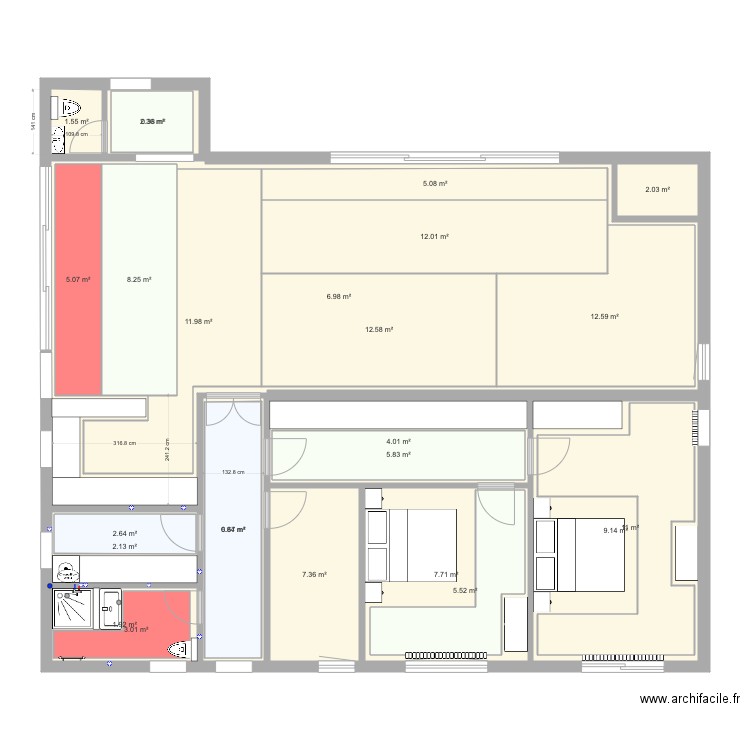 tresnja rdc chauffage 2. Plan de 25 pièces et 255 m2