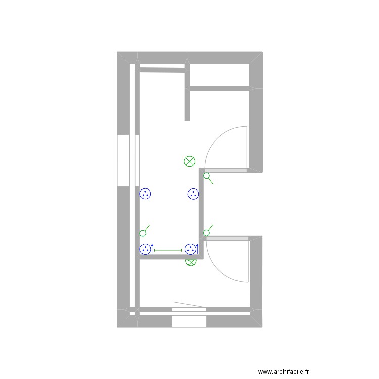 Salle de bains - WC Etage elec2. Plan de 7 pièces et 7 m2