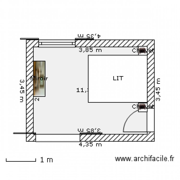 Chambre. Plan de 0 pièce et 0 m2