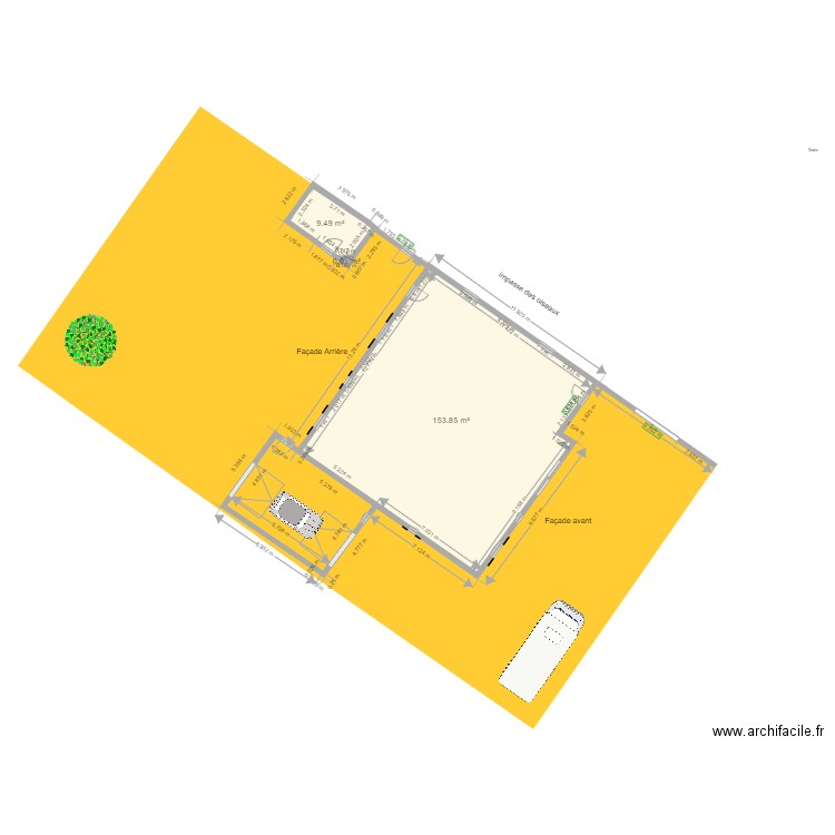 projet 1 garage 13 impasse des oiseaux. Plan de 0 pièce et 0 m2