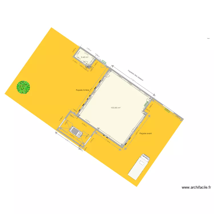 projet 1 garage 13 impasse des oiseaux. Plan de 