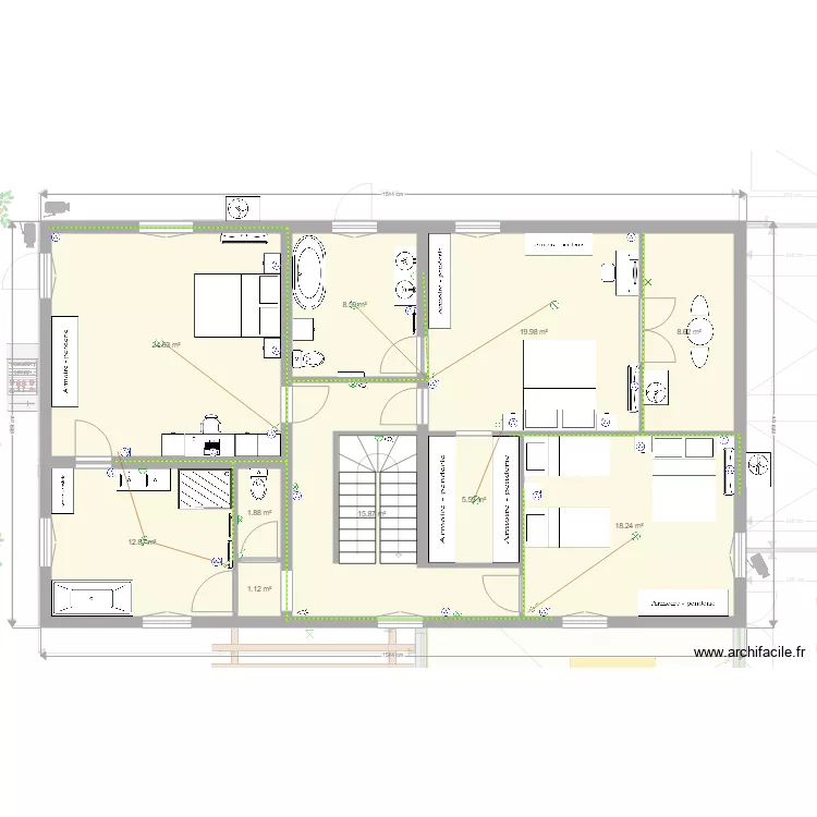 village 1 electricit&eacute;. Plan de 
