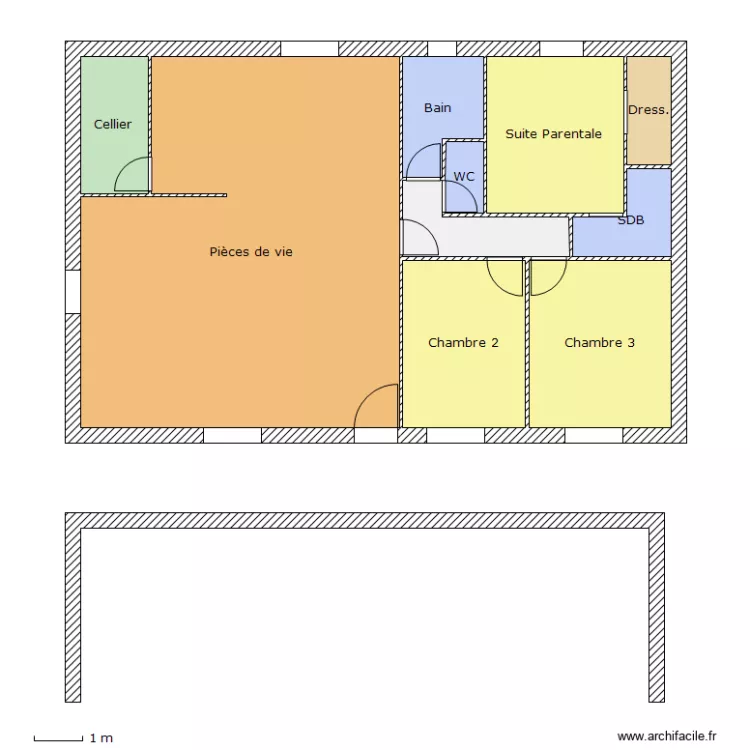 Vickie 4bis suite parental 85m&sup2;. Plan de 