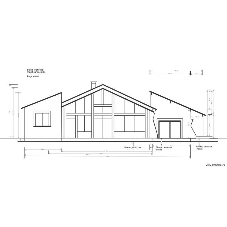 Studio Picholine Projet 3 Fa&ccedil;ade Sud 2. Plan de 