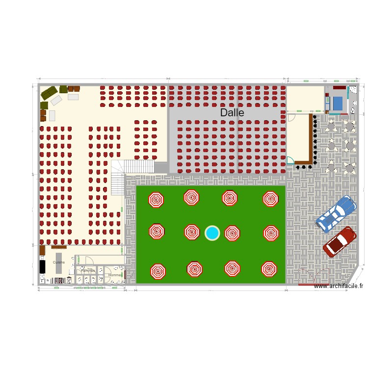 salle de reception Mwamba2. Plan de 0 pièce et 0 m2