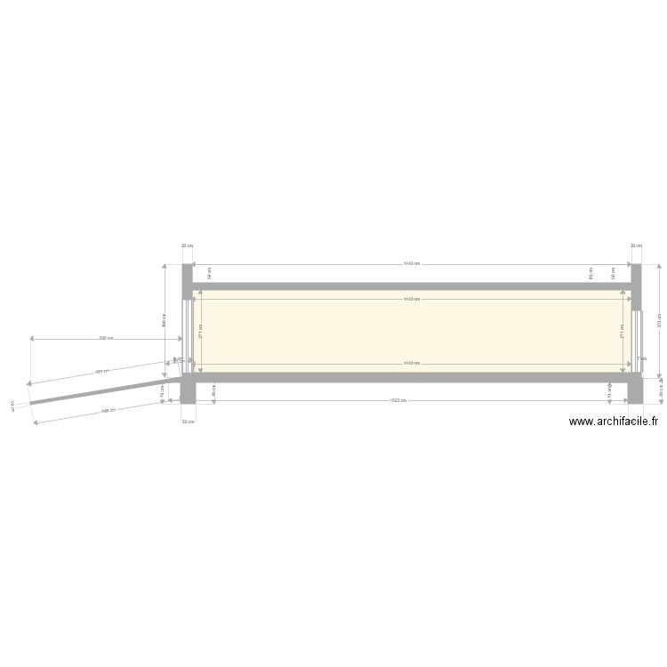 Coupe terrain BB Garage. Plan de 0 pièce et 0 m2