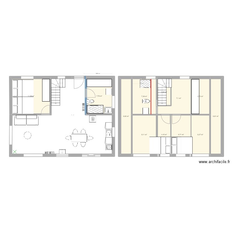 Miq_escalier_centre_loft. Plan de 0 pièce et 0 m2