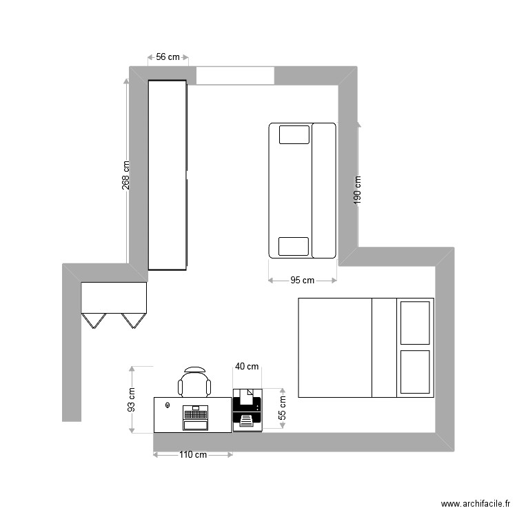 CHAMBRE ENFANT 3. Plan de 0 pièce et 0 m2