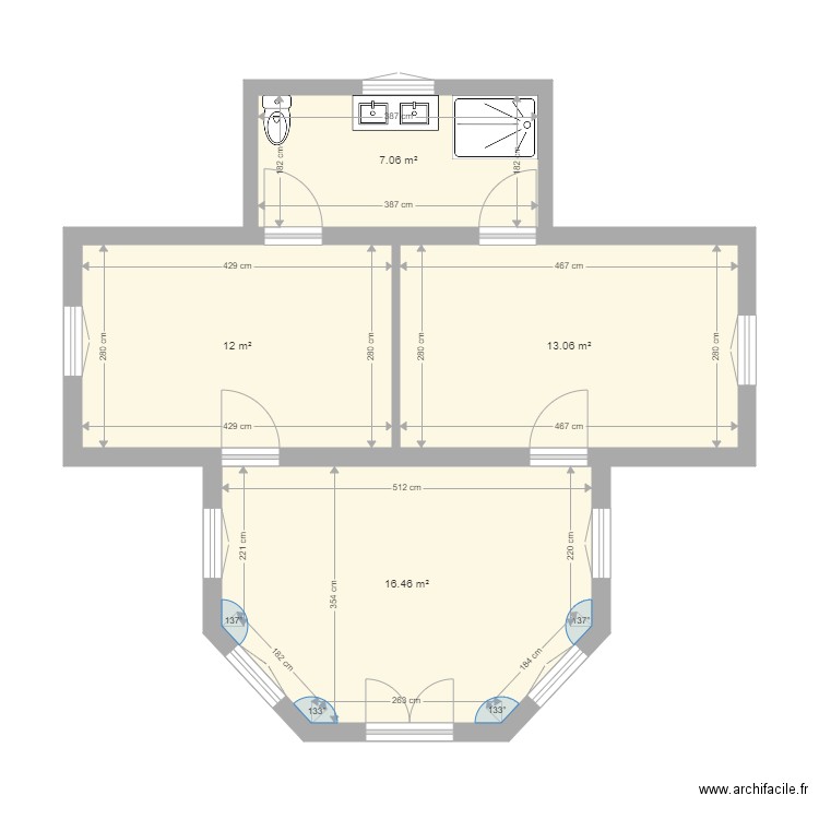 Maison de Rachelle 2 grandes chambres. Plan de 0 pièce et 0 m2