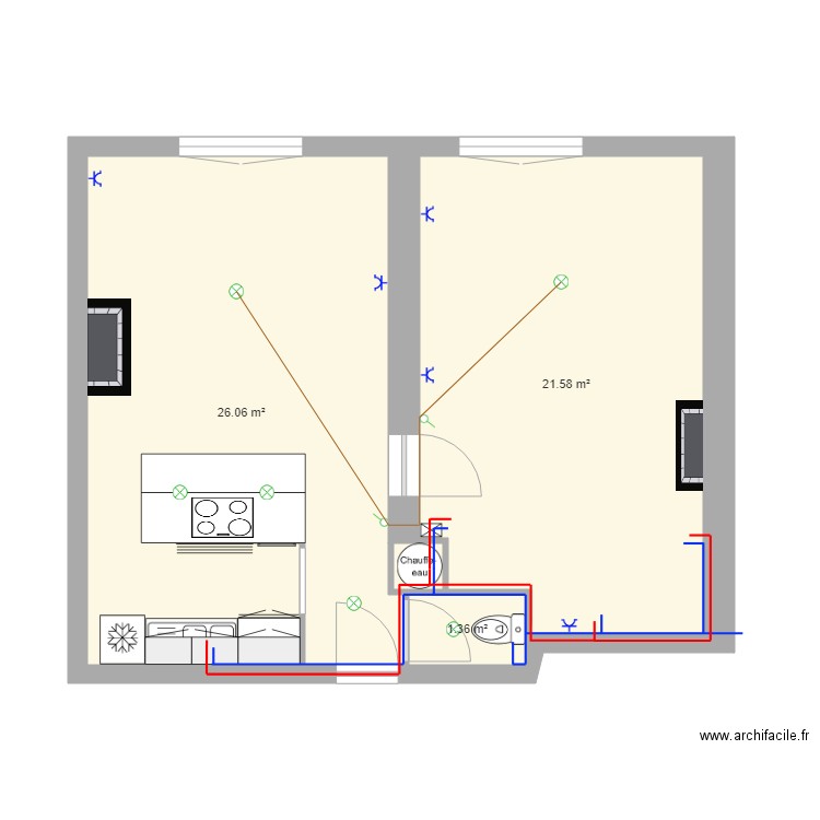 Plan appartement place de la monnaie V3. Plan de 0 pièce et 0 m2