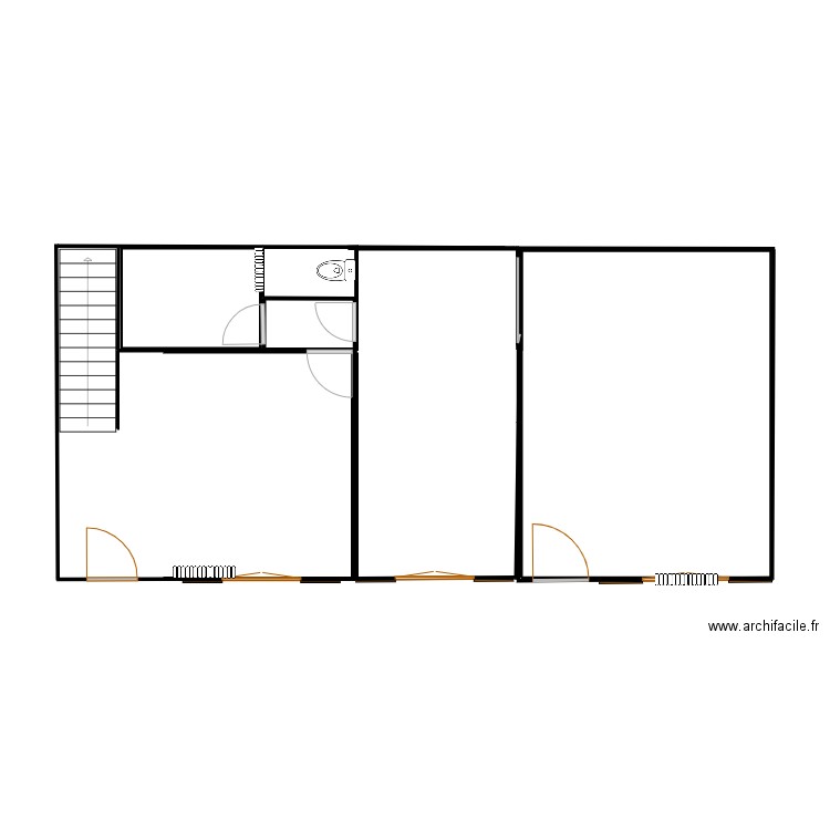 APPARTEMENT 60M2 Rdc maison. Plan de 4 pièces et 33 m2