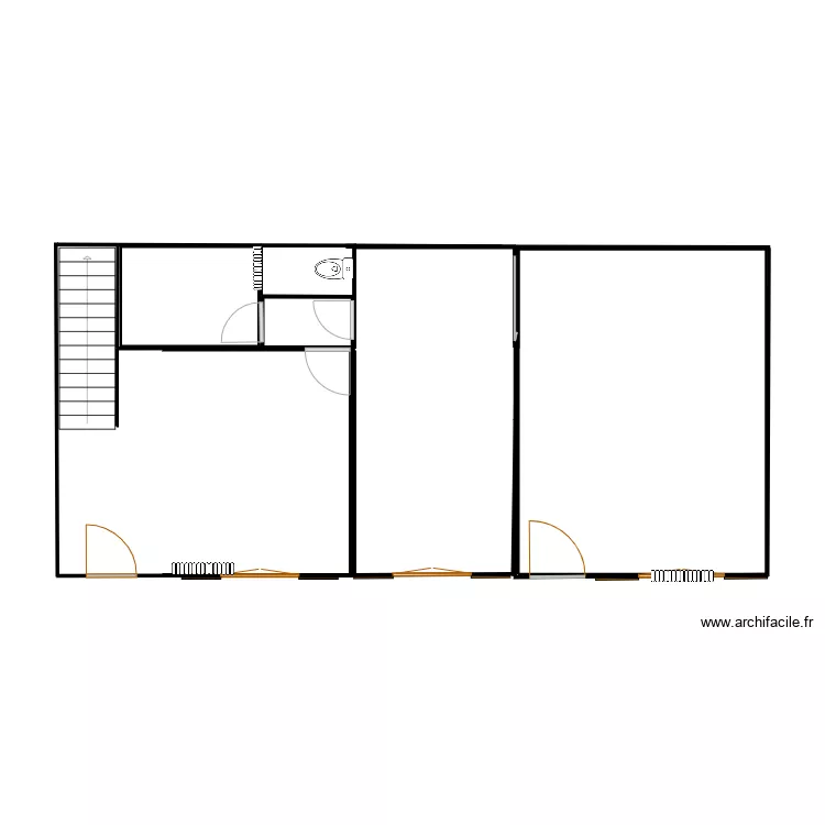 APPARTEMENT 60M2 Rdc maison. Plan de 