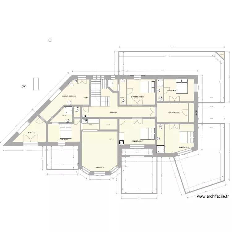 AU PARADIS 2 PROJET AIRBNB APPARTS. Plan de 